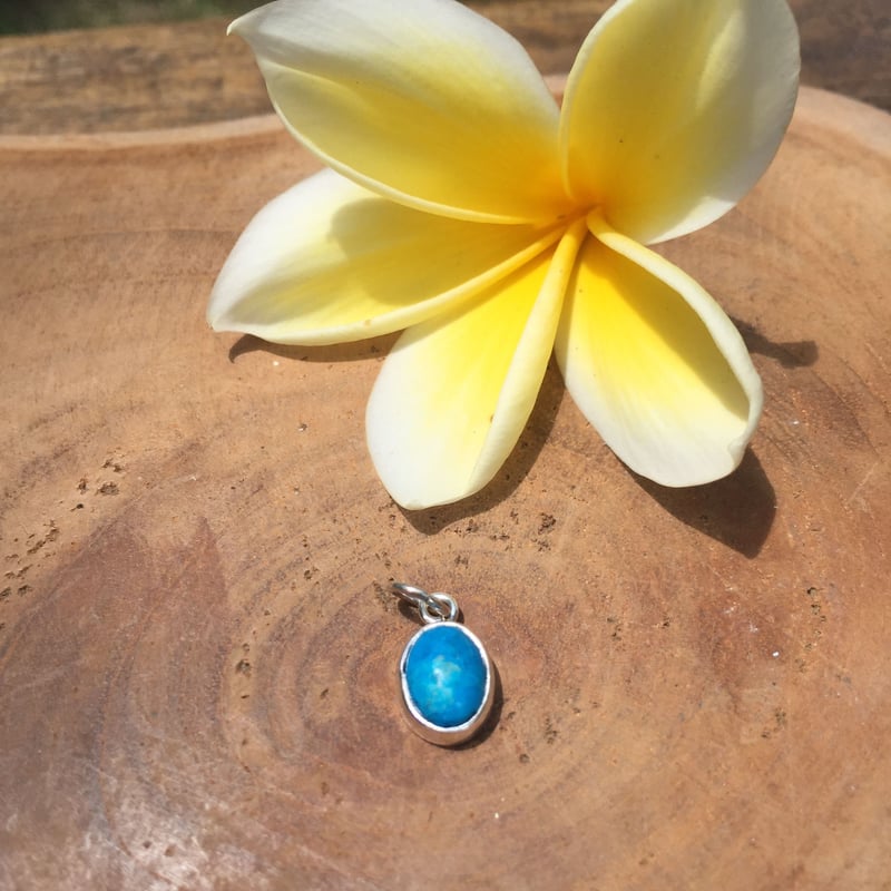 ターコイズ ストーン ミニ チャーム ペンダント 925シルバー | Voyage