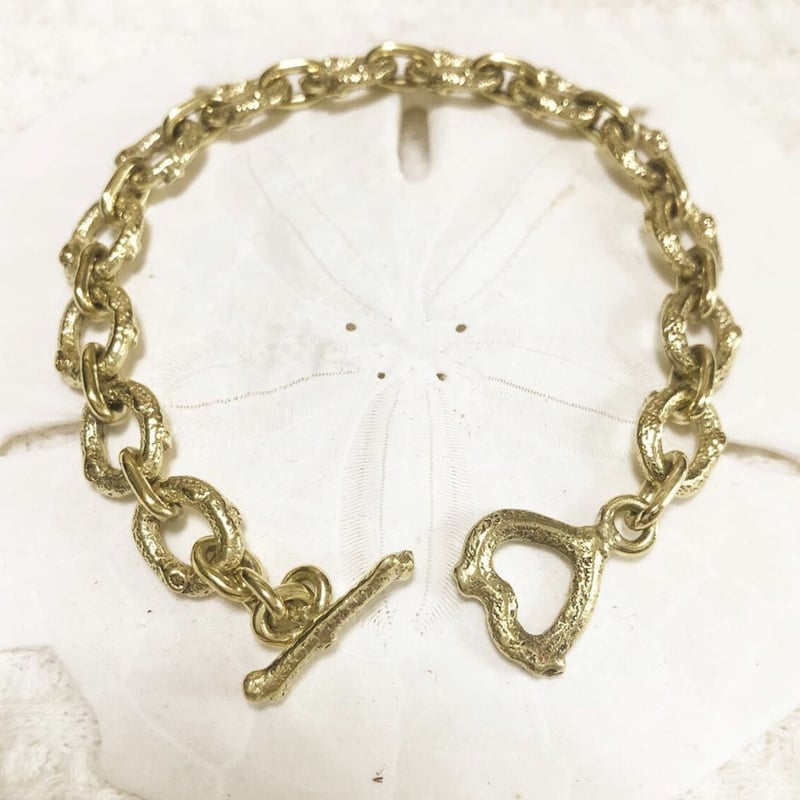 コーラル リンクブレスレット 真鍮 | Voyage Jewelry Japan