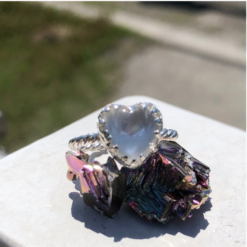 マザーオブパール ハートシェイプリング 925シルバー | Voyage Jewelry  