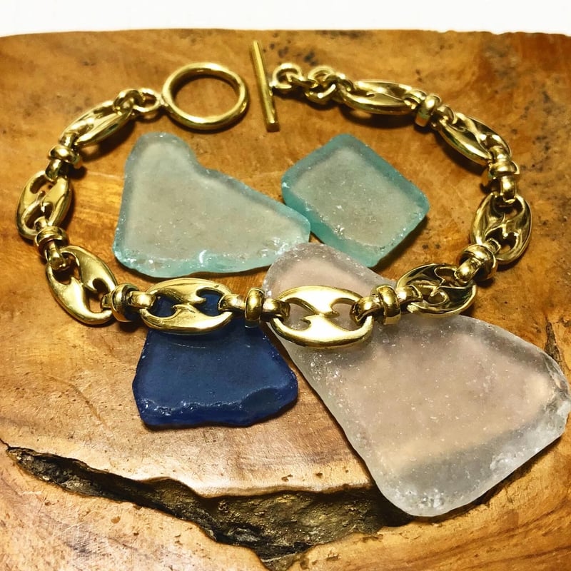 VINTAGE ヴィンテージ ブルーストーン アラベスクチェーン ブレスレット シルバー925 ブルー ストーンブレスレット チェーンブレスレット