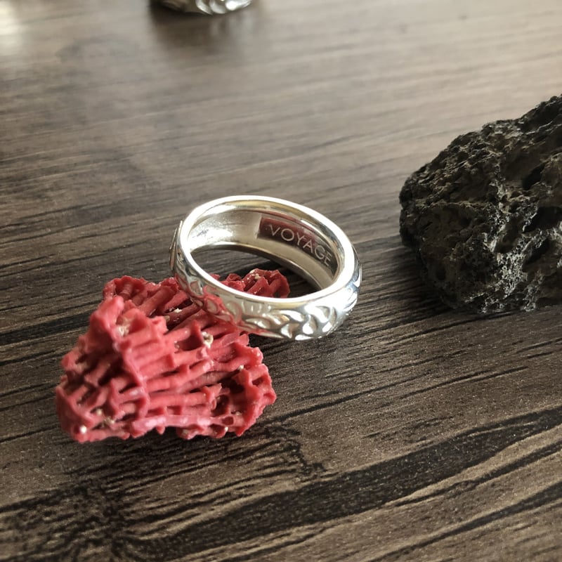 甲丸唐草模様リング N 925シルバー | Voyage Jewelry Japan