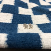 シルバー　ハンドメイド　スタンプ　ピアス