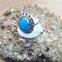 ターコイズ リング オーバル 925シルバー