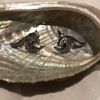 ポリネシアン トライバル ウェーブ ピアス 925シルバー