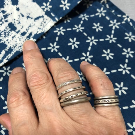 ラップアラウンド　ハンドメイド　シルバーリング　#9号
