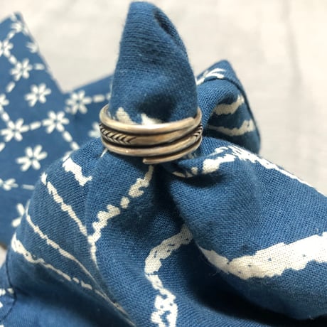 ラップアラウンド　ハンドメイド　シルバーリング　#9号