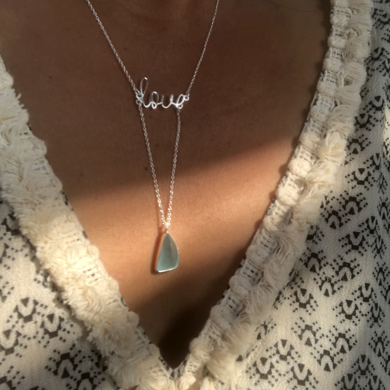 Love ネックレス w/シーグラス | Voyage Jewelry Japan