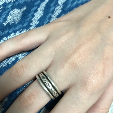 ラップアラウンド　ハンドメイド　シルバーリング　#9号