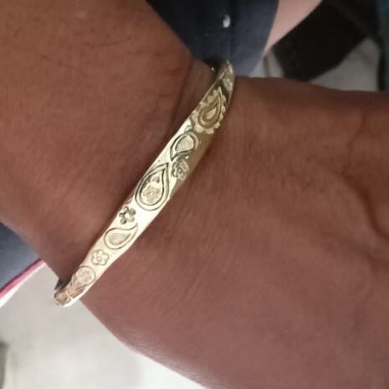 ペイズリー＆フラワー バングル 真鍮 | Voyage Jewelry Japan