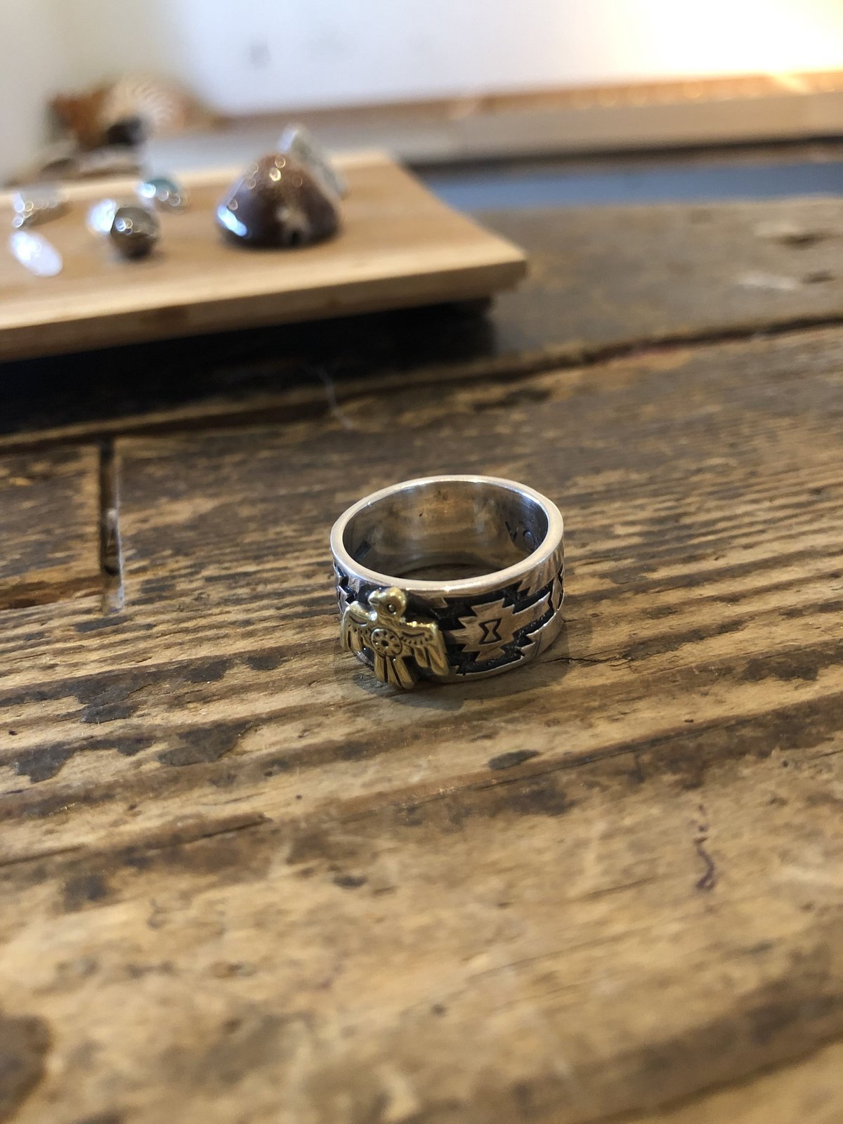 オルテガ柄 リング w/サンダーバード | Voyage Jewelry Japan