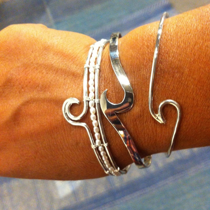 Wave バングル ブレスレット(S)925シルバー | Voyage Jewelry Japan