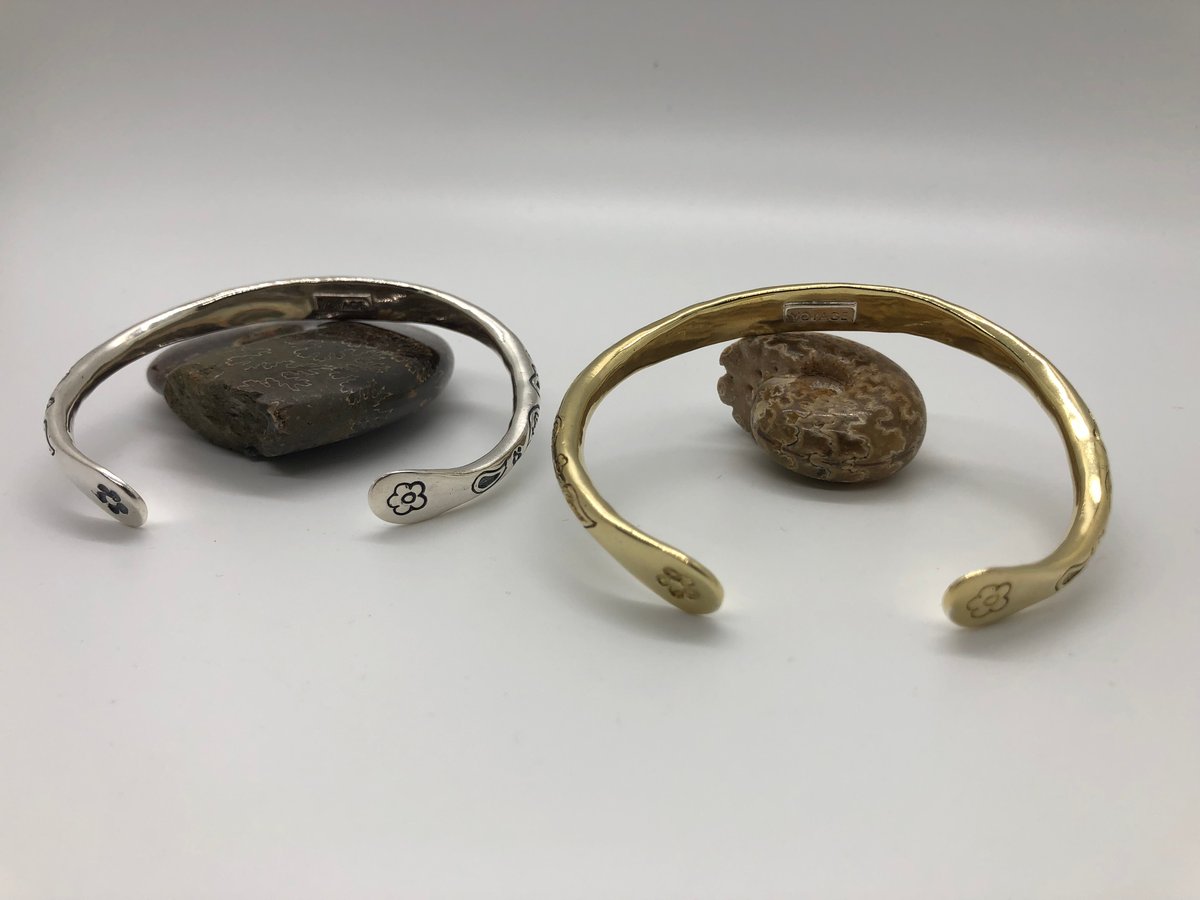 ペイズリー＆フラワー バングル 925シルバー | Voyage Jewelry Japan