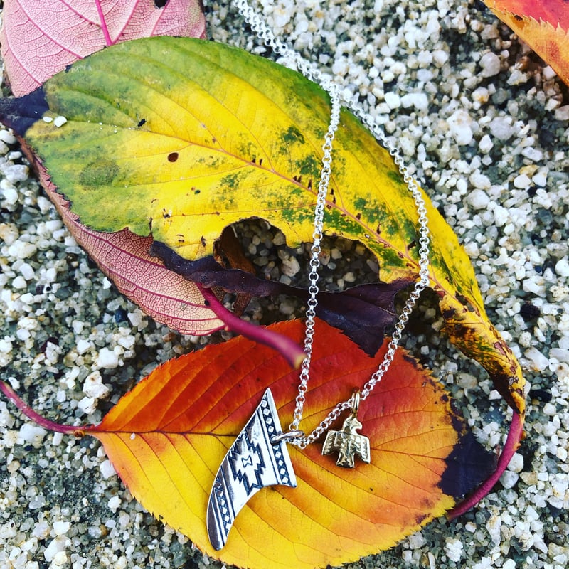 オルテガ柄 フィン &サンダーバード ネックレス 925シルバー | Voyage