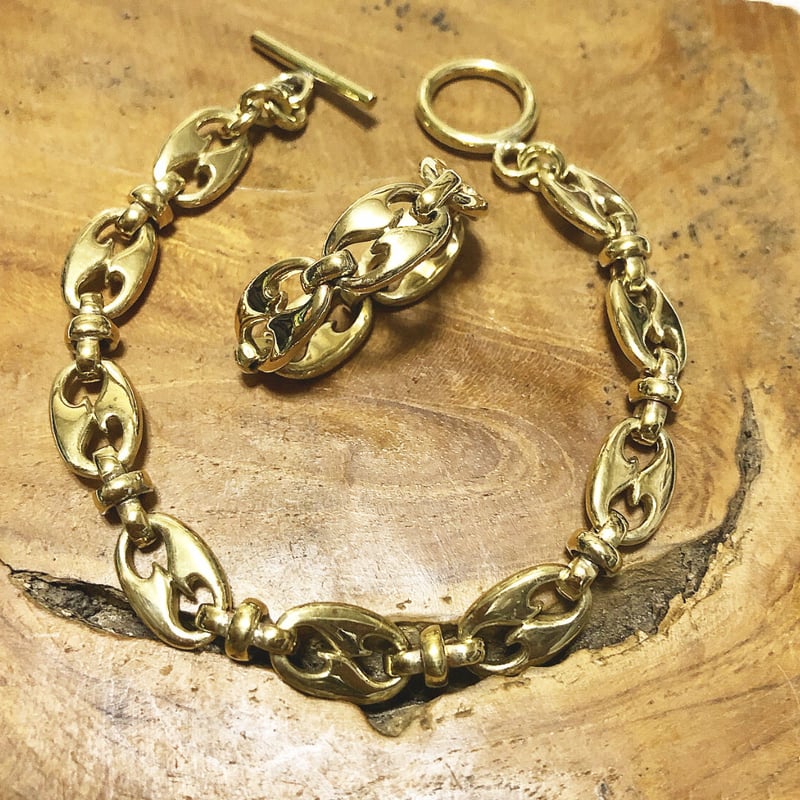 ウェーブリンク チェーンブレスレット 真鍮 | Voyage Jewelry Japan