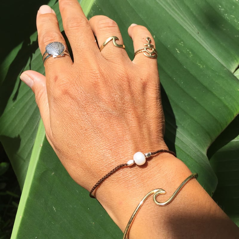 k18 wg　ウェーブリング スムースウェーブリング | シルバーアクセサリーブランド Aletta