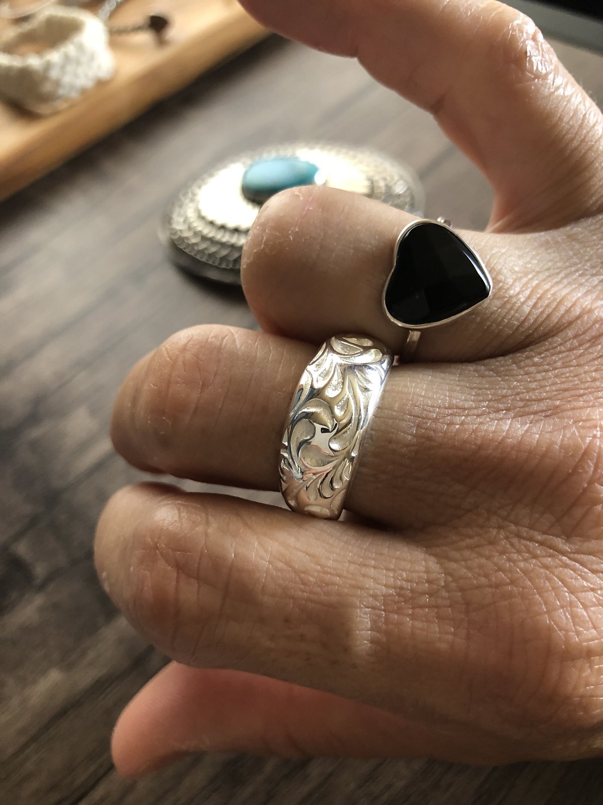 甲丸唐草模様リング N 925シルバー | Voyage Jewelry Japan 甲丸唐草模様リング N 925シルバー | Voyage Jewelry Japan