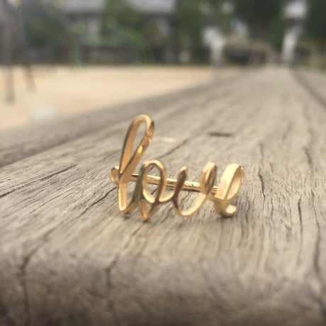 Love (L) リング K18GP