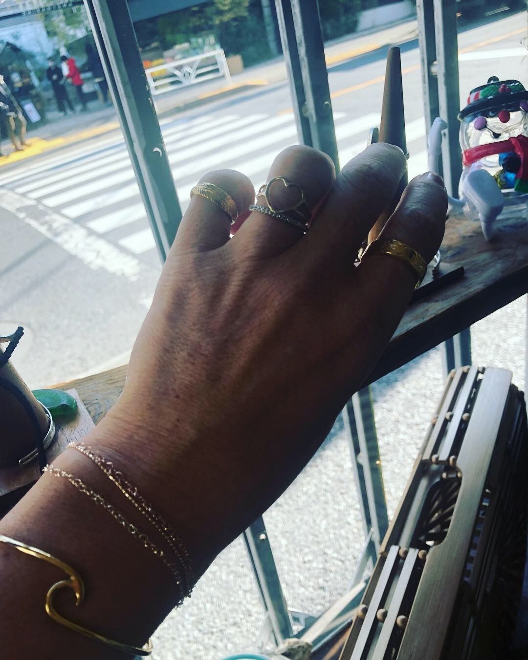 シルバー ハート型リンクブレスレット k10 K10 ハートリンク ブレスレット シングル | Voyage Jewelry Japan