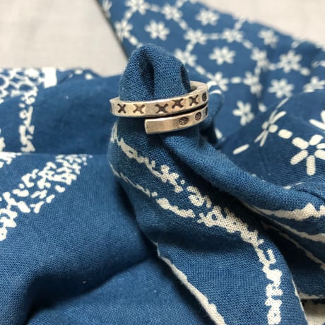 シルバーリング　ハンドメイド　ラップアラウンド　SQ
