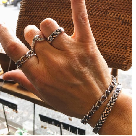 ロープリングリンク　ブレスレット　 925シルバー