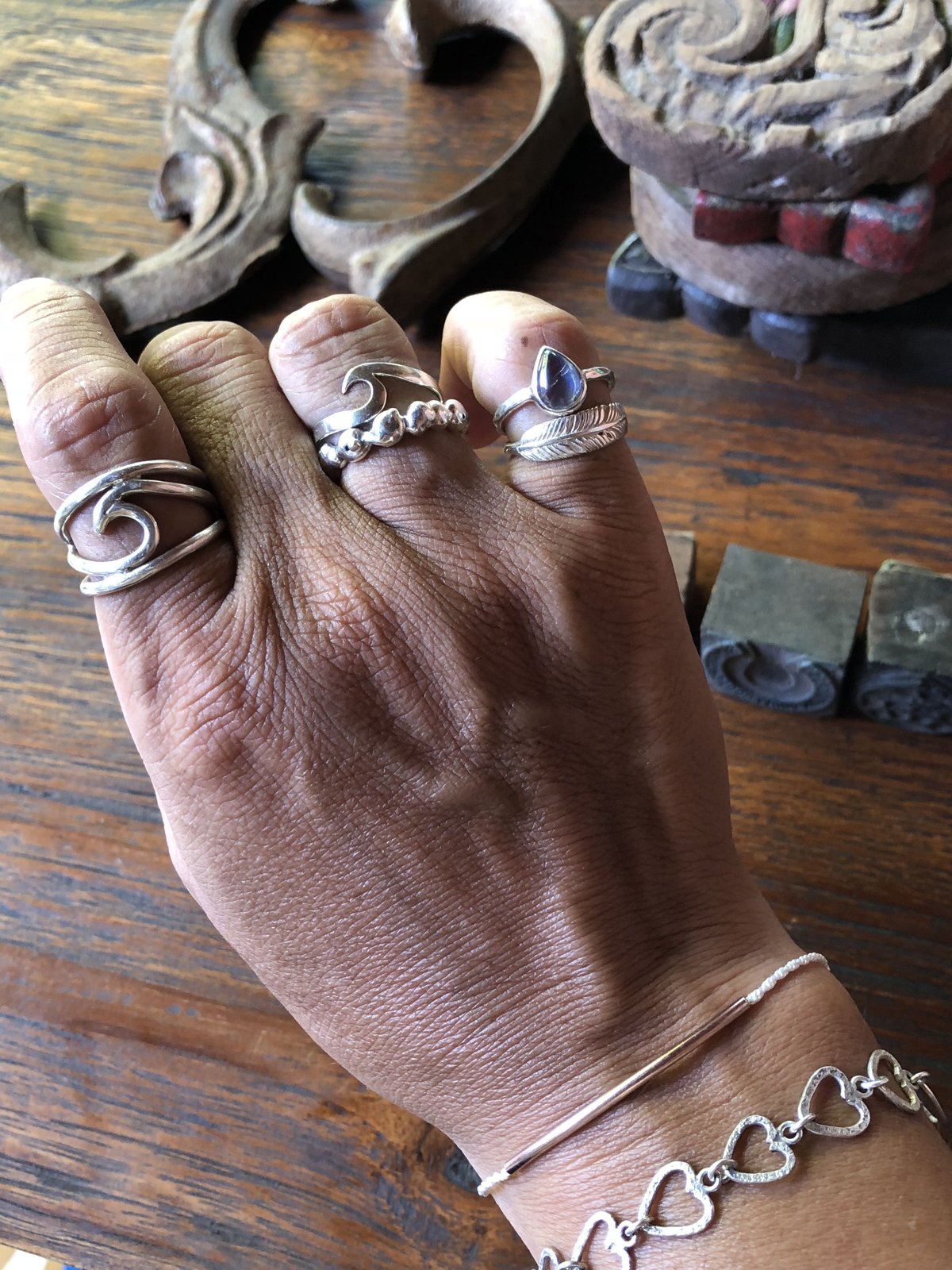 ナゲット リング (L) 999シルバー | Voyage Jewelry Japan