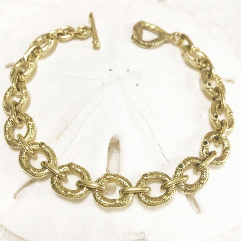 真鍮のブレスレット コーラル リンクブレスレット 真鍮 | Voyage Jewelry Japan
