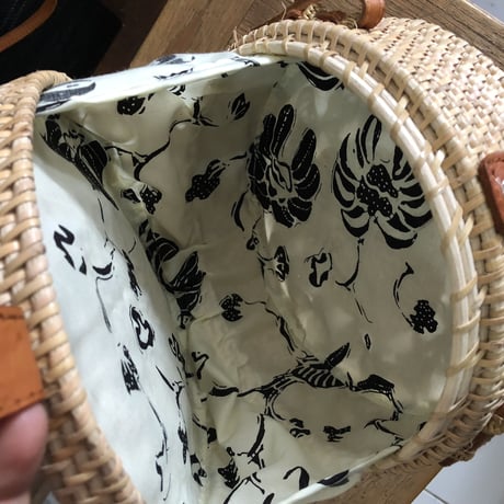 アタ＆ラタン バッグ 丸型(M)