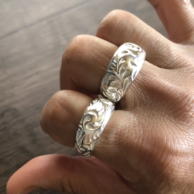 甲丸唐草模様リング W 925シルバー | Voyage Jewelry Japan 甲丸唐草模様リング W 925シルバー | Voyage Jewelry Japan