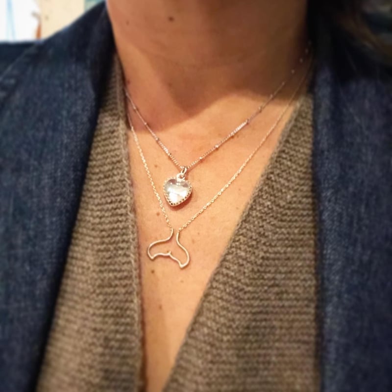 マザーオブパール ハートシェイプペンダント 925シルバー