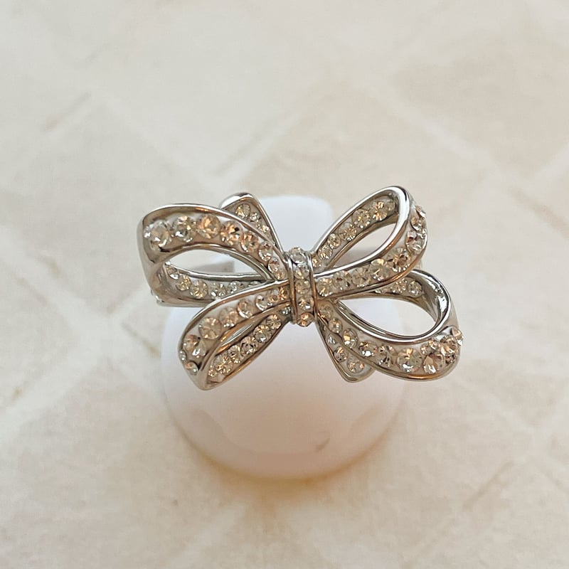 レースリボン「SV925使用」 デコ用土台SV925製リボンリングデコ用土台 | Ma*Chouette～マ