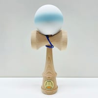 【山形工房】競技用けん玉　Matte Lineシリーズ 白地に水色