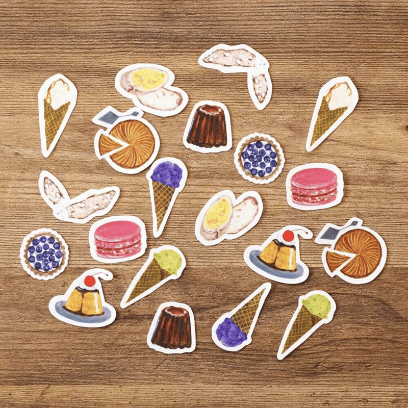 いわしまあゆ／フレークシール「Sweets time」 | ひそかな雑貨屋 