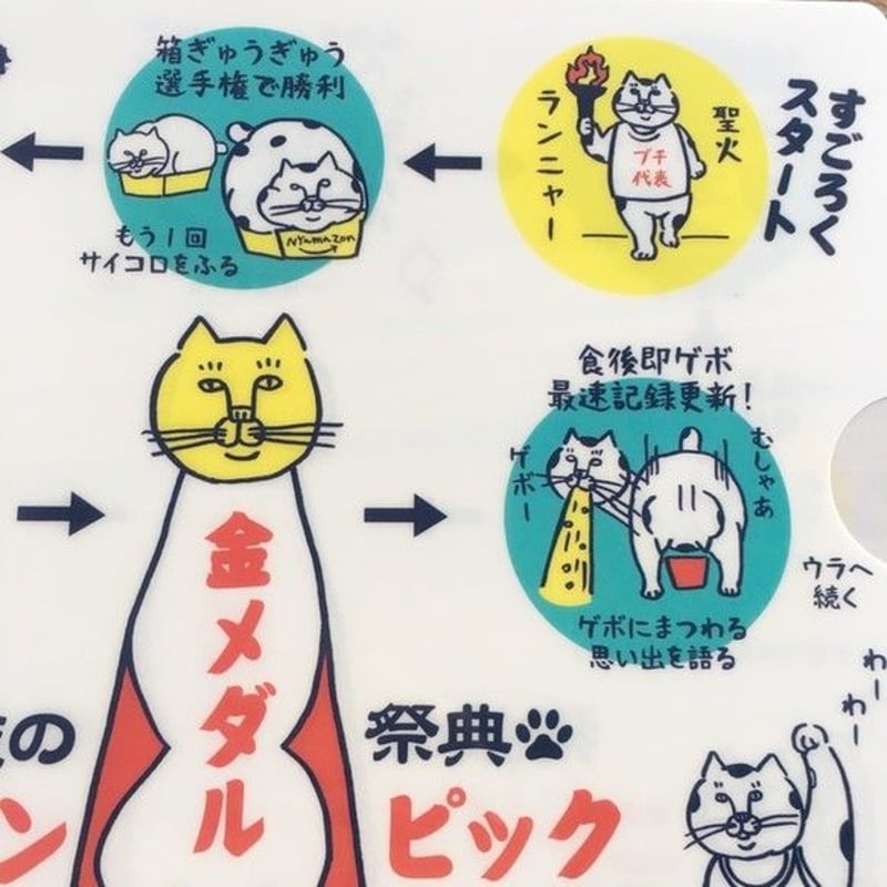 猫技の祭典！[ニャリンピック] クリアファイル | ひそかな雑貨屋