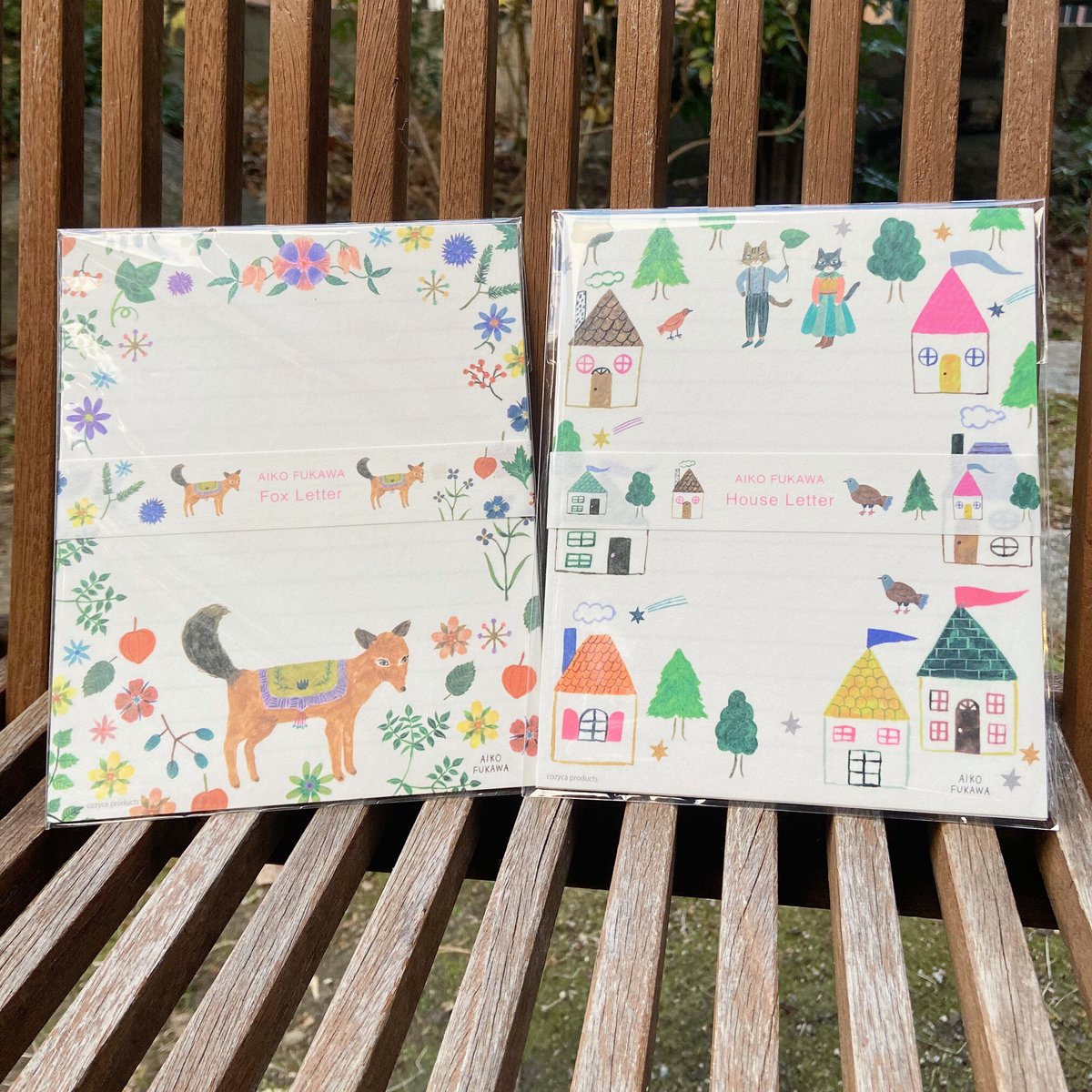 布川愛子/レターセット FOX LETTER／HOUSE LETTER | ひそかな雑貨