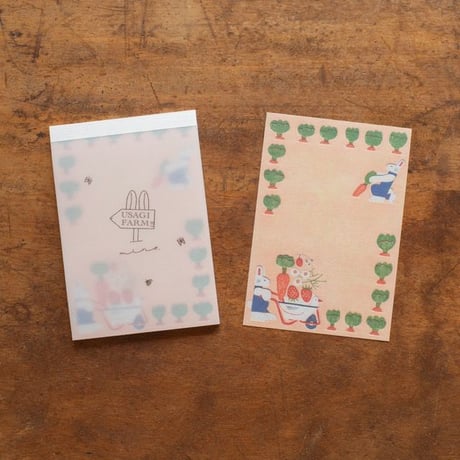 手紙社　岡部みの／メモパッド「USAGI FARM」