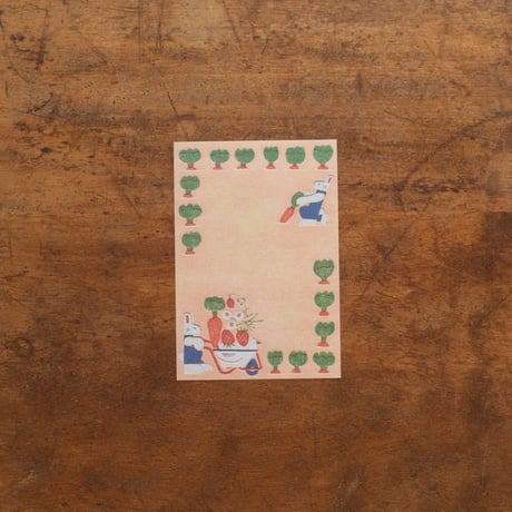 手紙社　岡部みの／メモパッド「USAGI FARM」