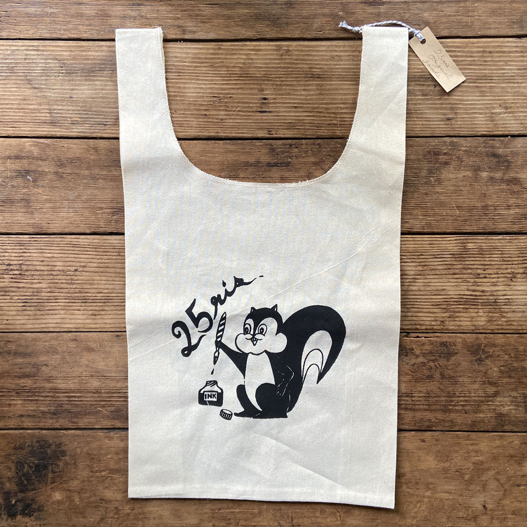 ボリス雑貨店 ひとつめちゃんバケツトート 絵入りサイン入り ボリス雑貨店 ひとつめちゃんバケツトート 絵入りサイン入り