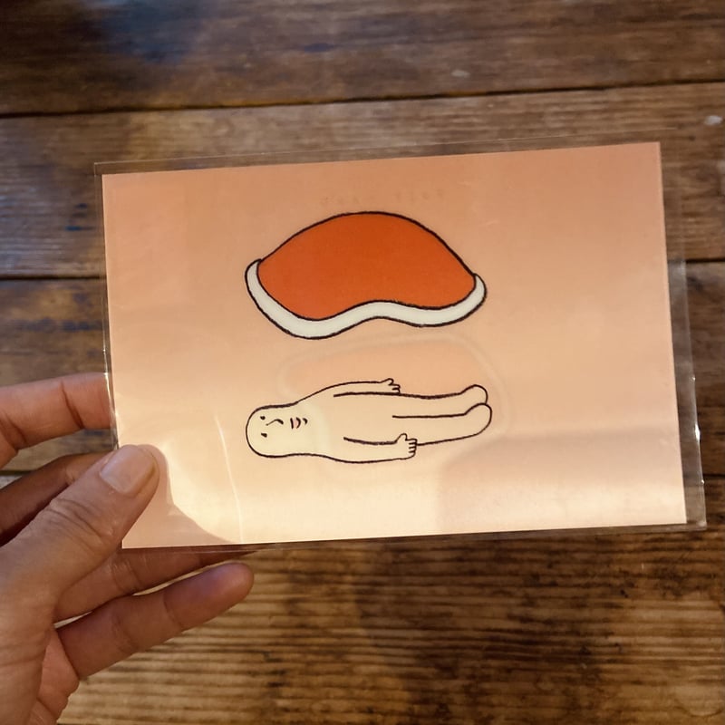 makomoダジャレンチキュラーポストカード「ふとんがふっとんだ