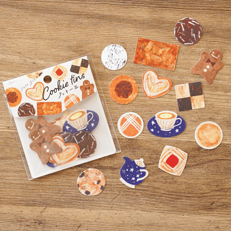 砂糖ゆき・フレークシール「Cookie tins」 | ひそかな雑貨屋 うみねこ社