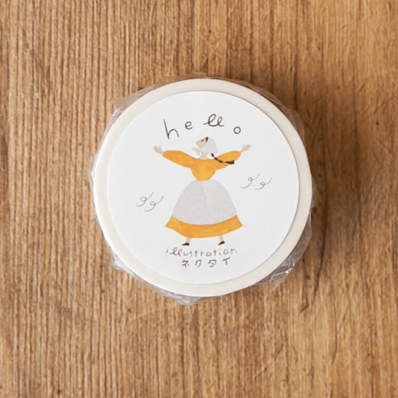 ネクタイ／マスキングテープ「ハローさん」 | ひそかな雑貨屋 うみねこ社