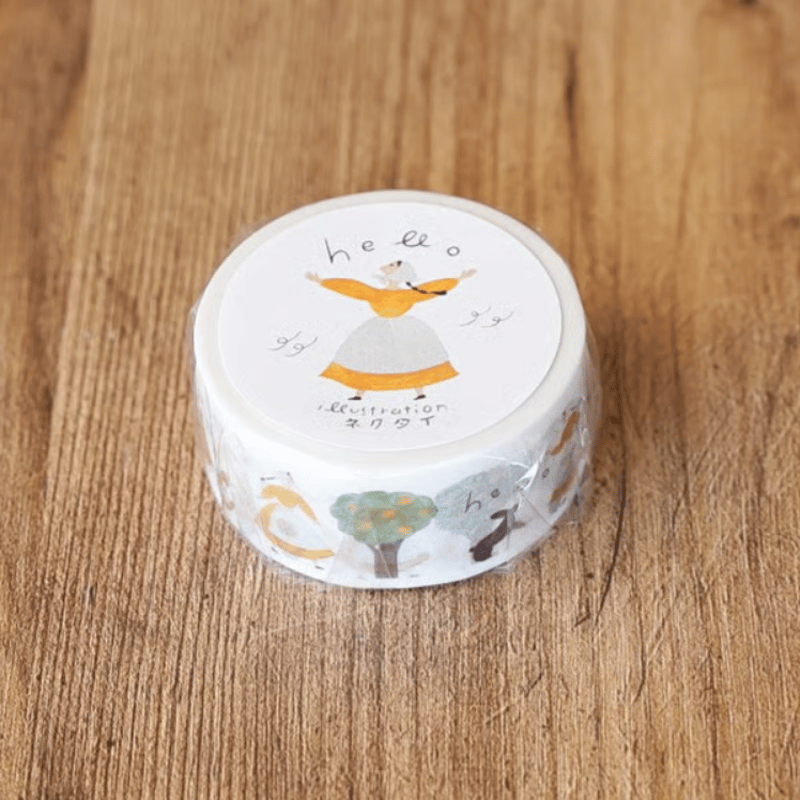 ネクタイ／マスキングテープ「ハローさん」 | ひそかな雑貨屋 うみねこ社