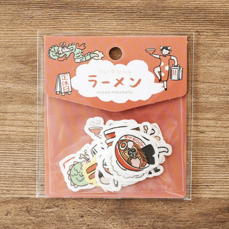 高旗将雄／フレークシール「ラーメン」 | ひそかな雑貨屋 うみねこ社