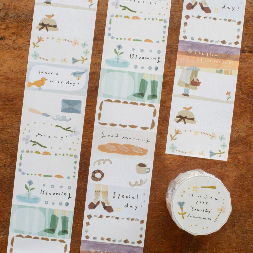 手紙社 田村美紀／ロール付箋petit「Special day」 | ひそかな雑貨屋