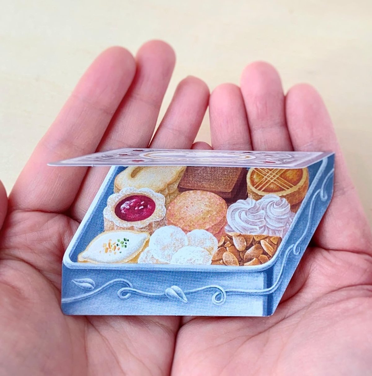 クッキー缶のミニレター 3セット(トレペ封筒付) | ひそかな雑貨屋