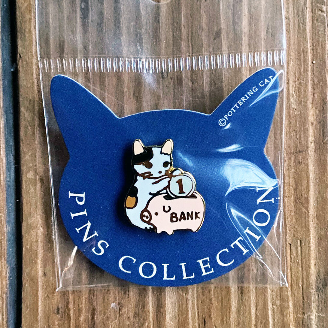 ポタリングキャット ピンズ 貯金箱 おぱんつ サイダー | ひそかな雑貨