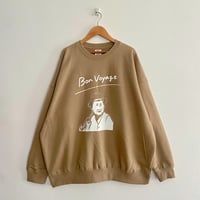 「Bon Voyage」ビッグシルエットスウェット（サンド）Lサイズ