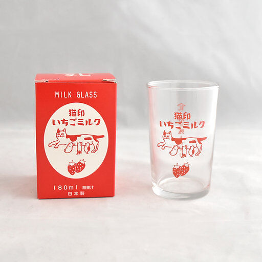 いちごミルク箱入りグラス | ひそかな雑貨屋 うみねこ社
