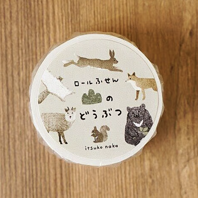 ⑤ なかうち わか さん ロール付箋 animal ⑤ なかうち わか さん