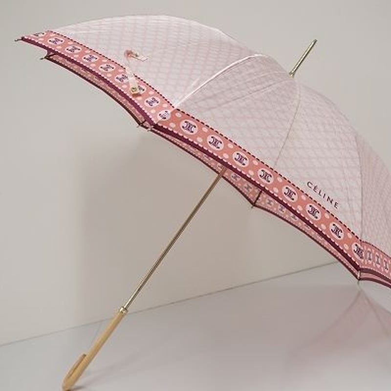 希少☆CELINE☆ 長傘ピンク ヴィンテージ雨傘