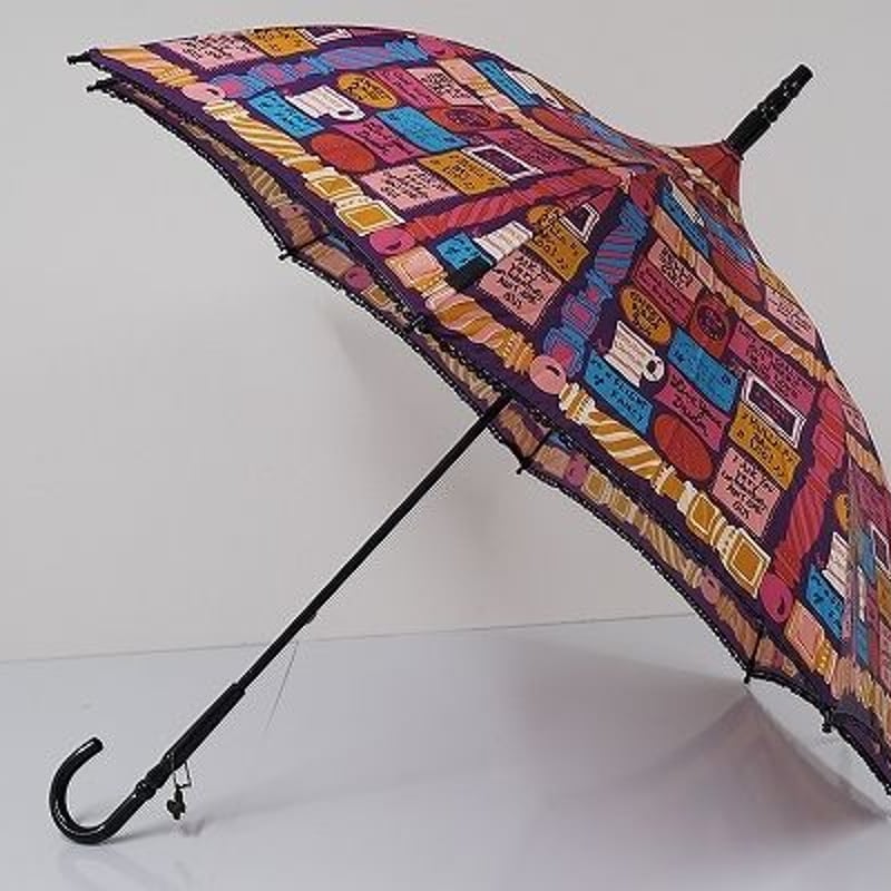 S0038 ANNA SUI アナスイ パゴダ傘 USED超美品 グラフィカル